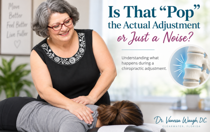 Dr. Vanessa Waugh performing a chiropractic adjustment on a patient